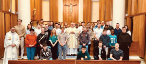 Group photo of all those taking part in the Irish Province of Carmelites Young Adult Pilgrimage to Paris and Lisieux, France.